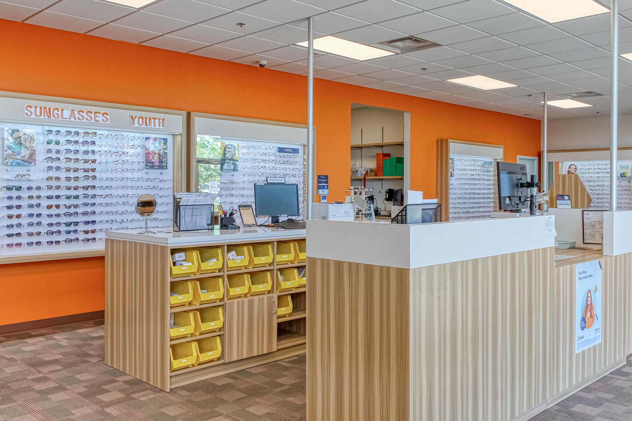 Interior and Frame Boards at Stanton Optical store in Albuquerque, NM 87105