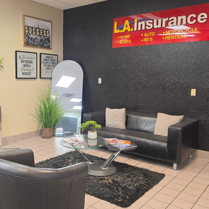 Interior of the L.A. Insurance Agency located at 7611 West Thomas Rd. in AZ