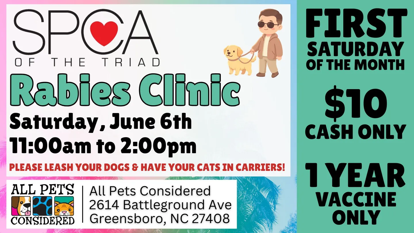 Image of Local Pet Event June SPCA Rabies Clinic at APC (Battleground) Nearby