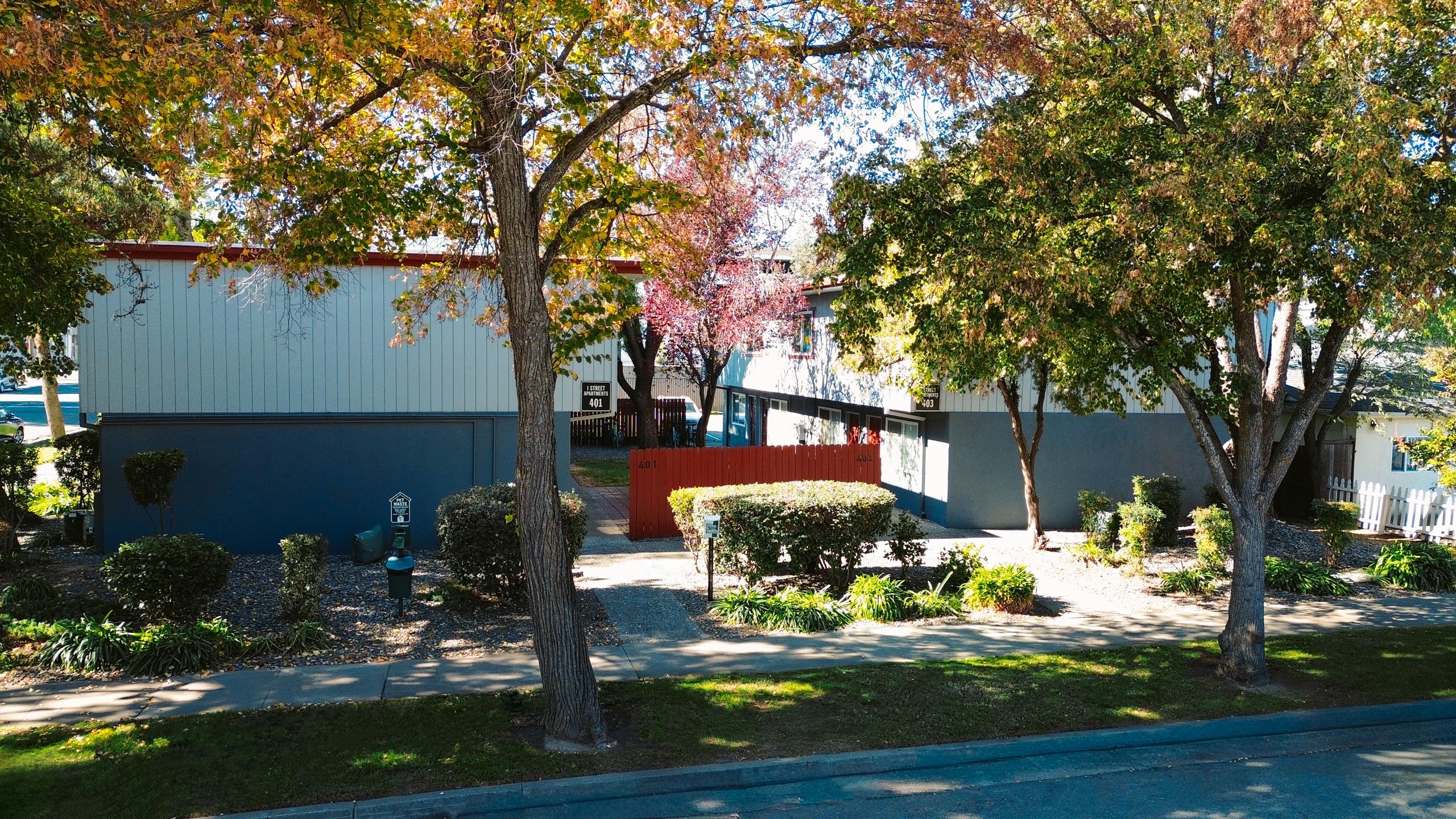 Property view at I Street Apartments, Davis