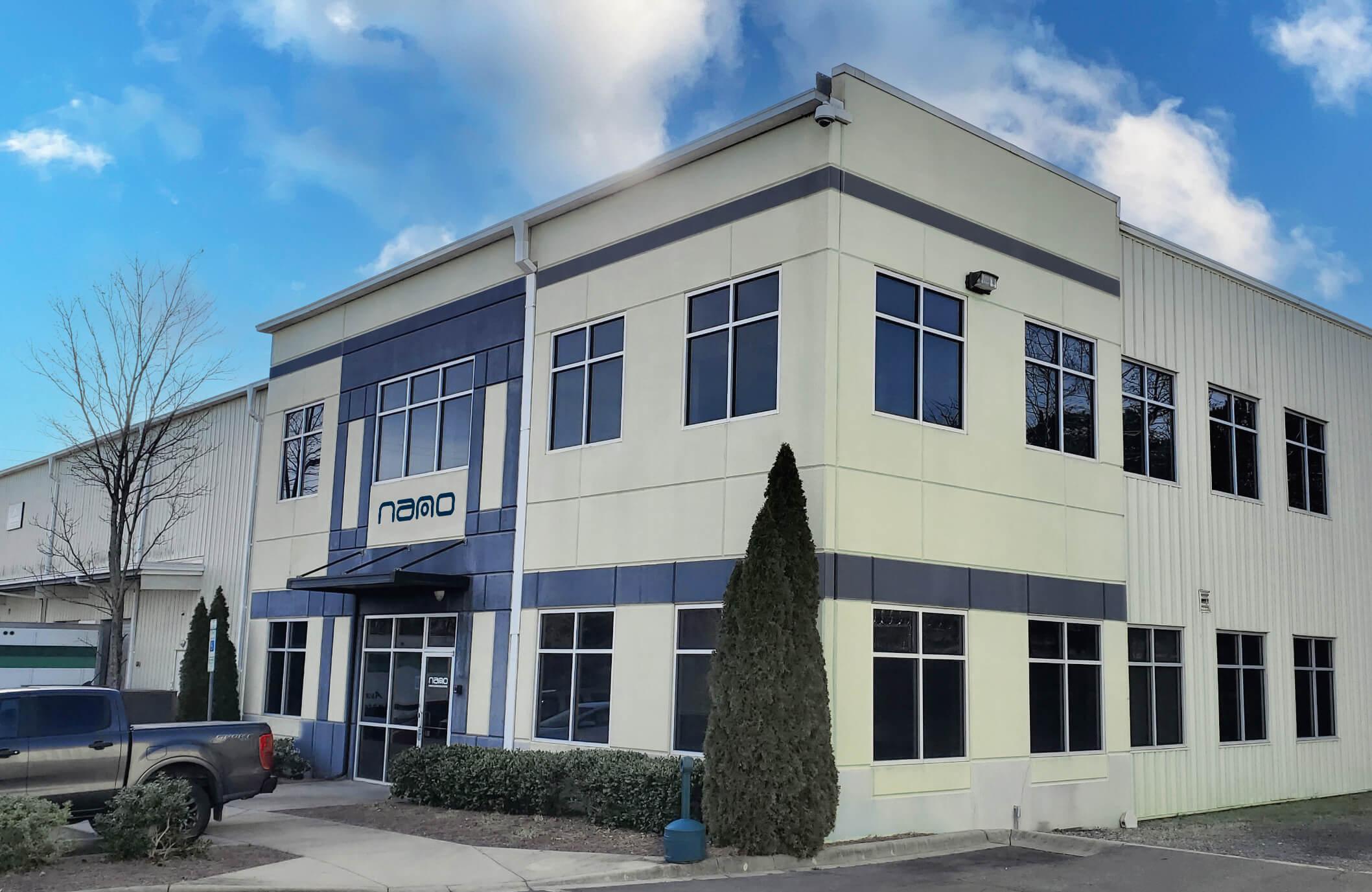 White building in Charlotte, NC, USA which houses the nano-purification solutions' offices