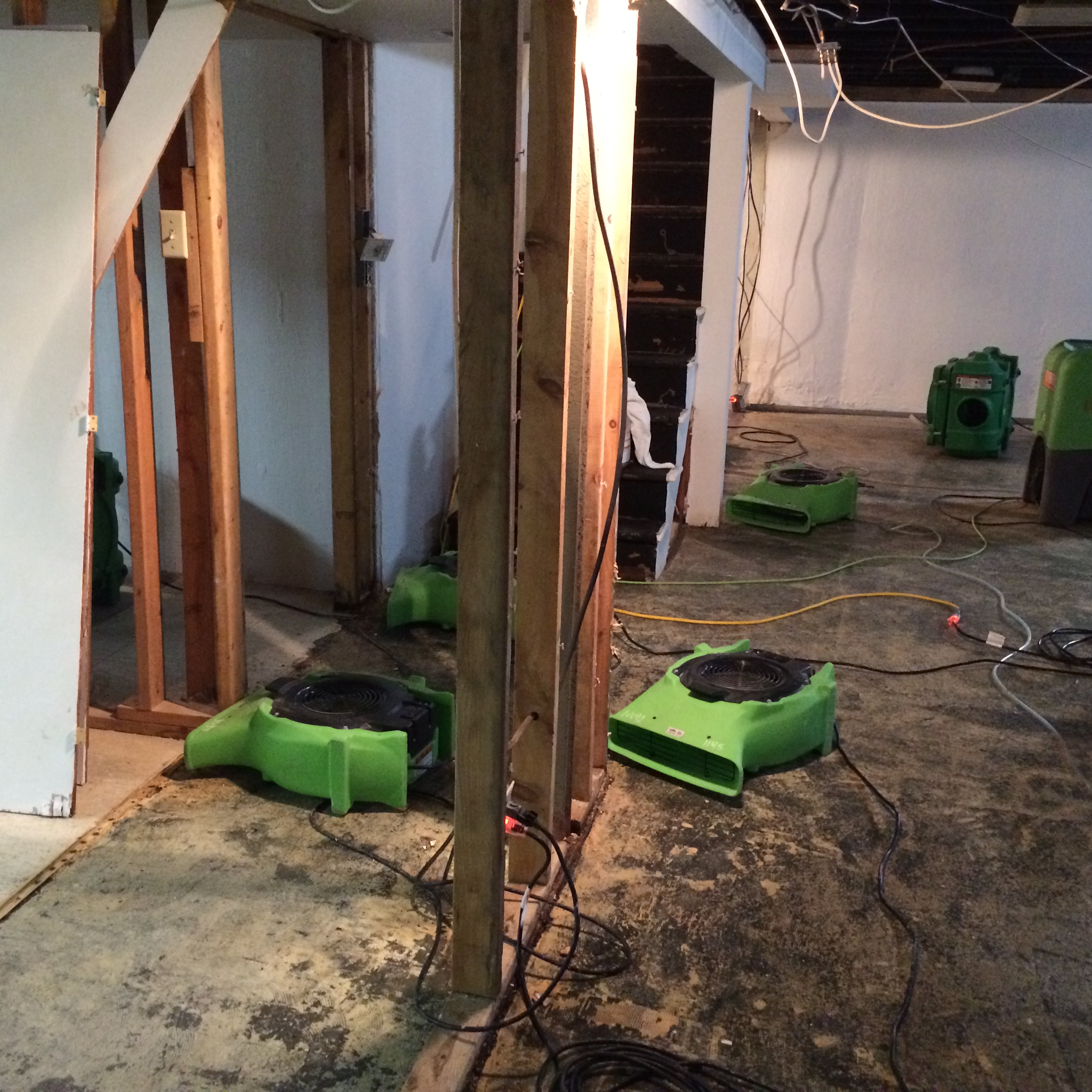 Our SERVPRO of Oakville/Mehlville team is working hard on a residential water damage restoration.
