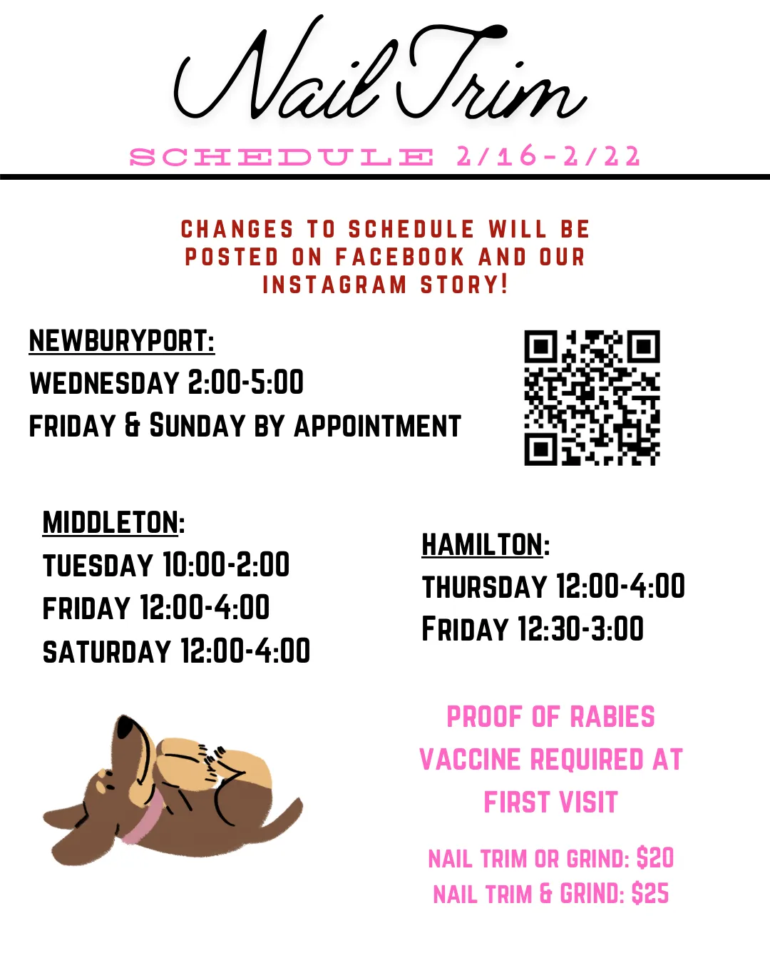 Image of Local Pet Event Nail Trim Schedule Nearby