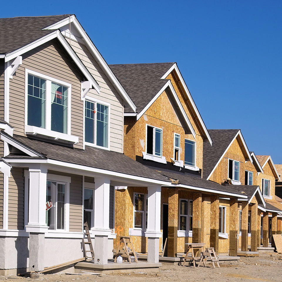 Houses under construction