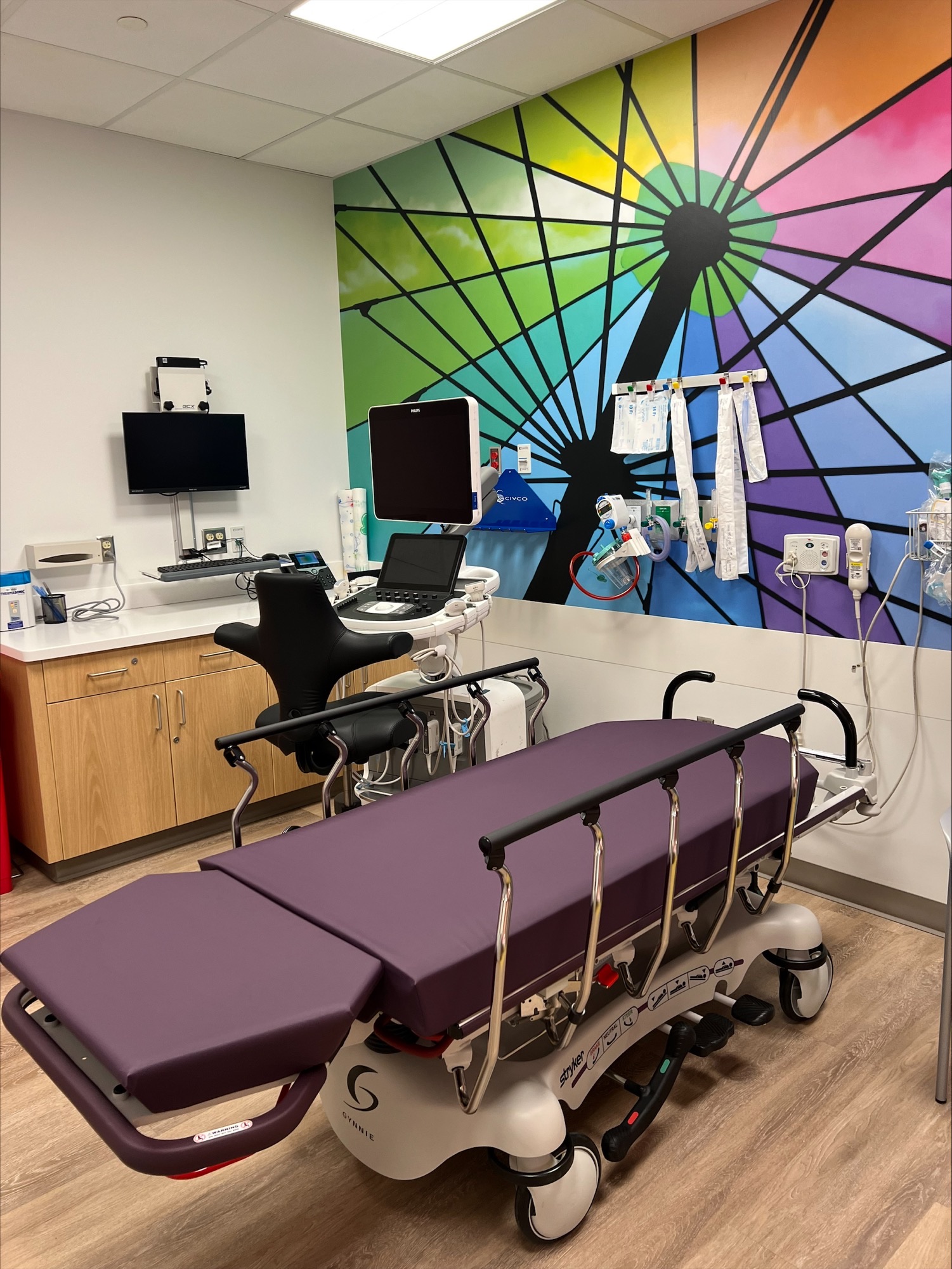 Ultrasound exam room at CHOP Specialty Care, Abington