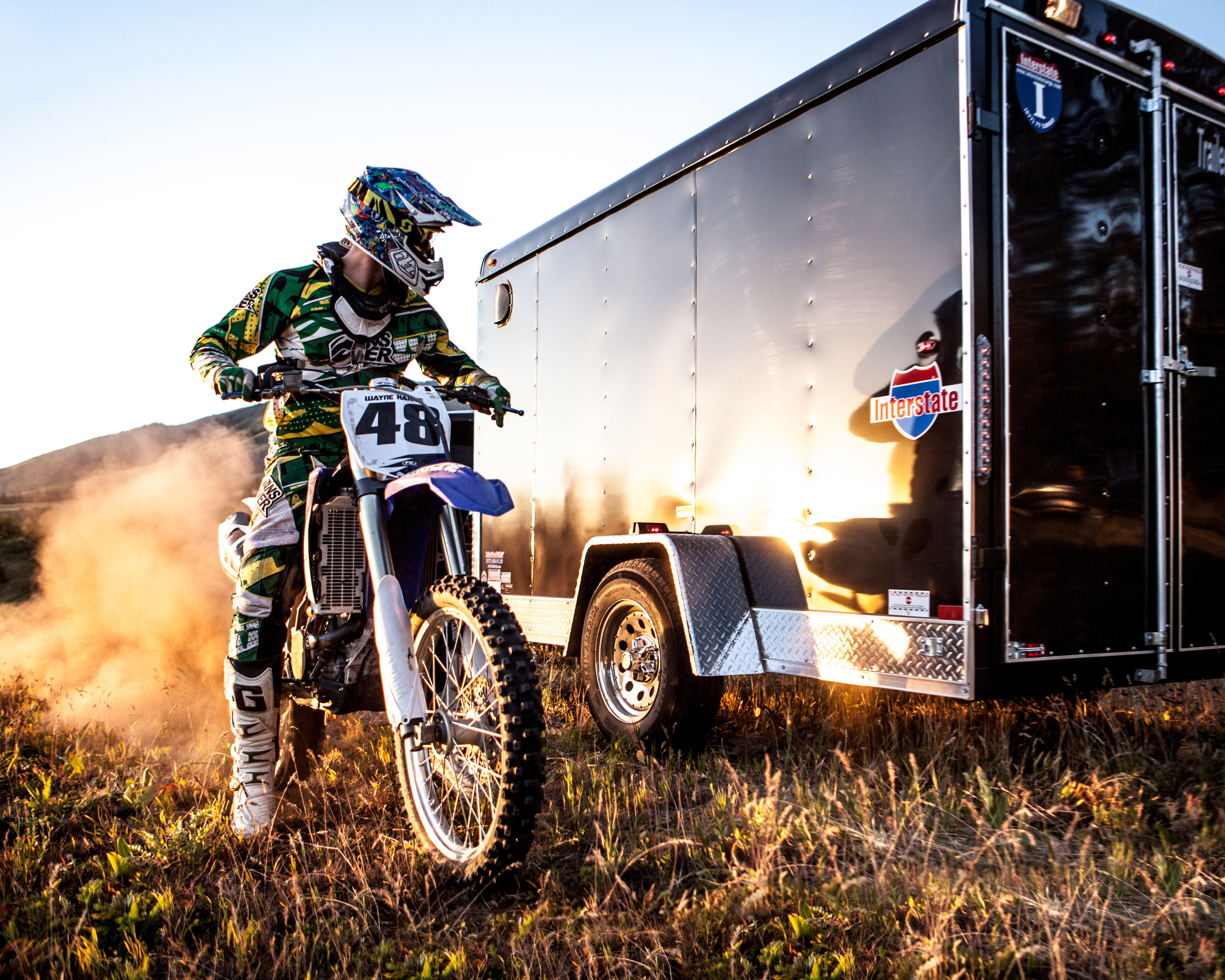Dirtbike with enclosed trailer