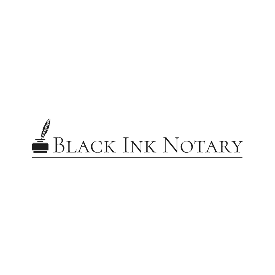 Black Ink Notary Logo