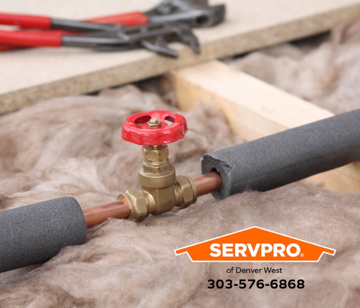 Frozen pipes are a common winter problem in Colorado. SERVPRO® of Denver West responds to water damage emergencies often during the winter months. Please read our latest blog here to learn how to protect your pipes from freezing.