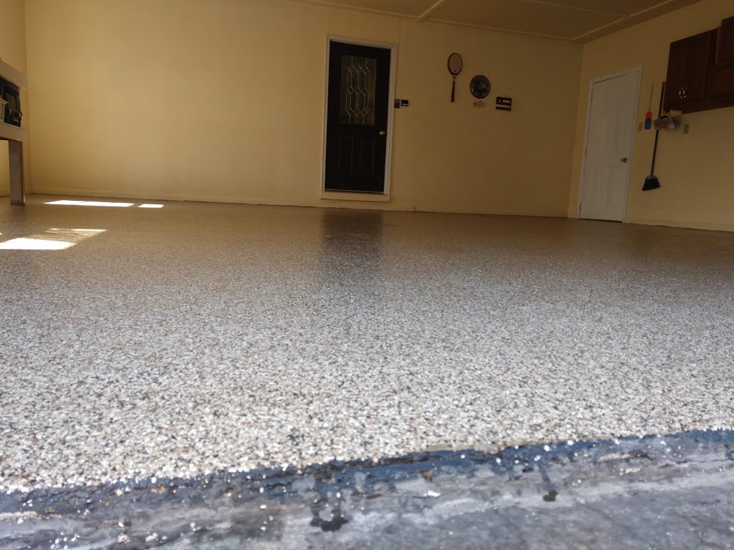 Beautiful custom Premier One epoxy garage floor