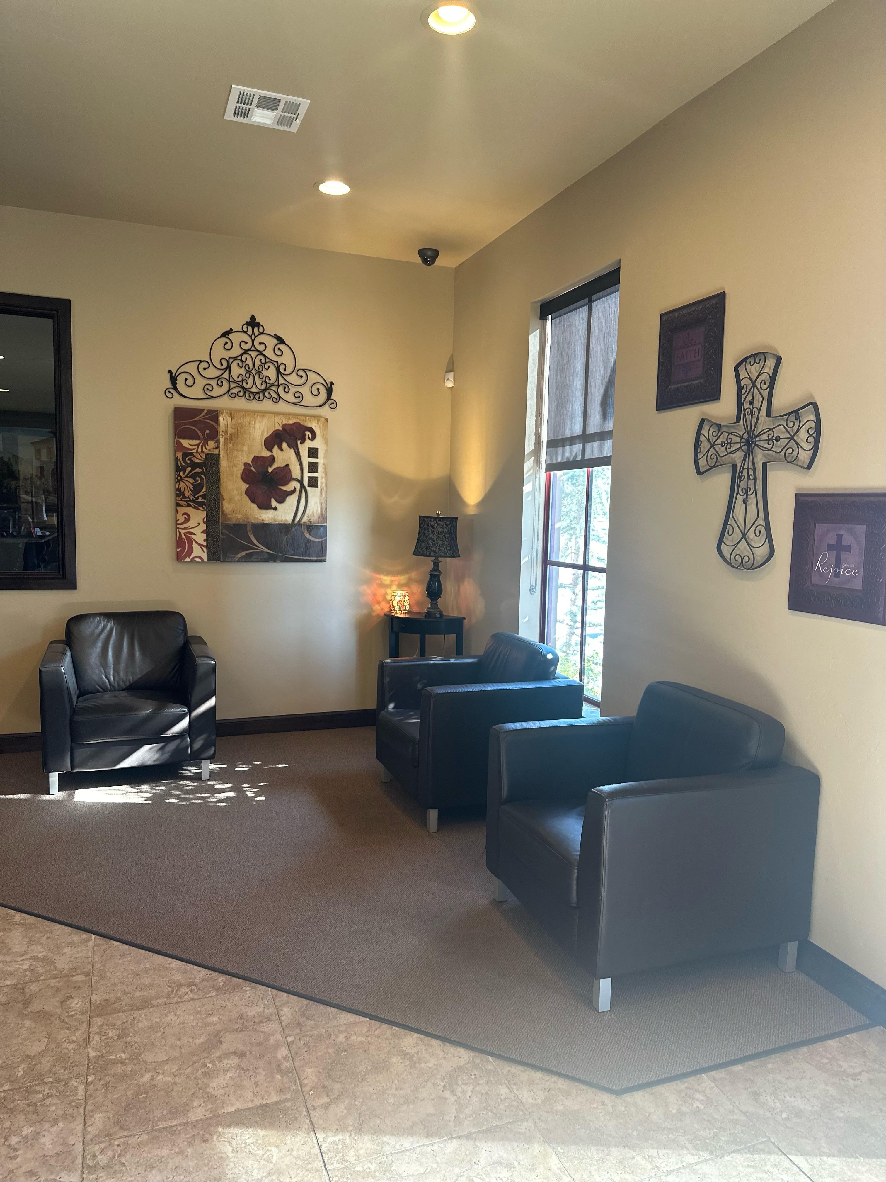 Make yourself comfortable in our waiting room!