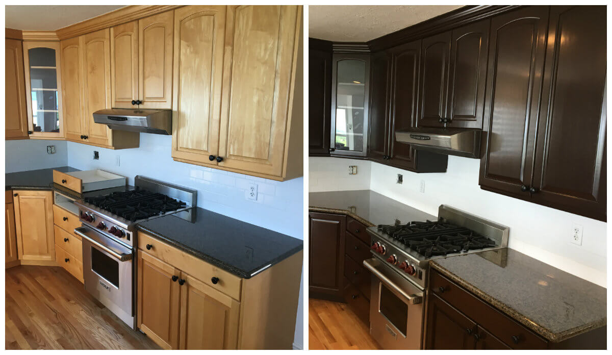 Darkening cabinet color