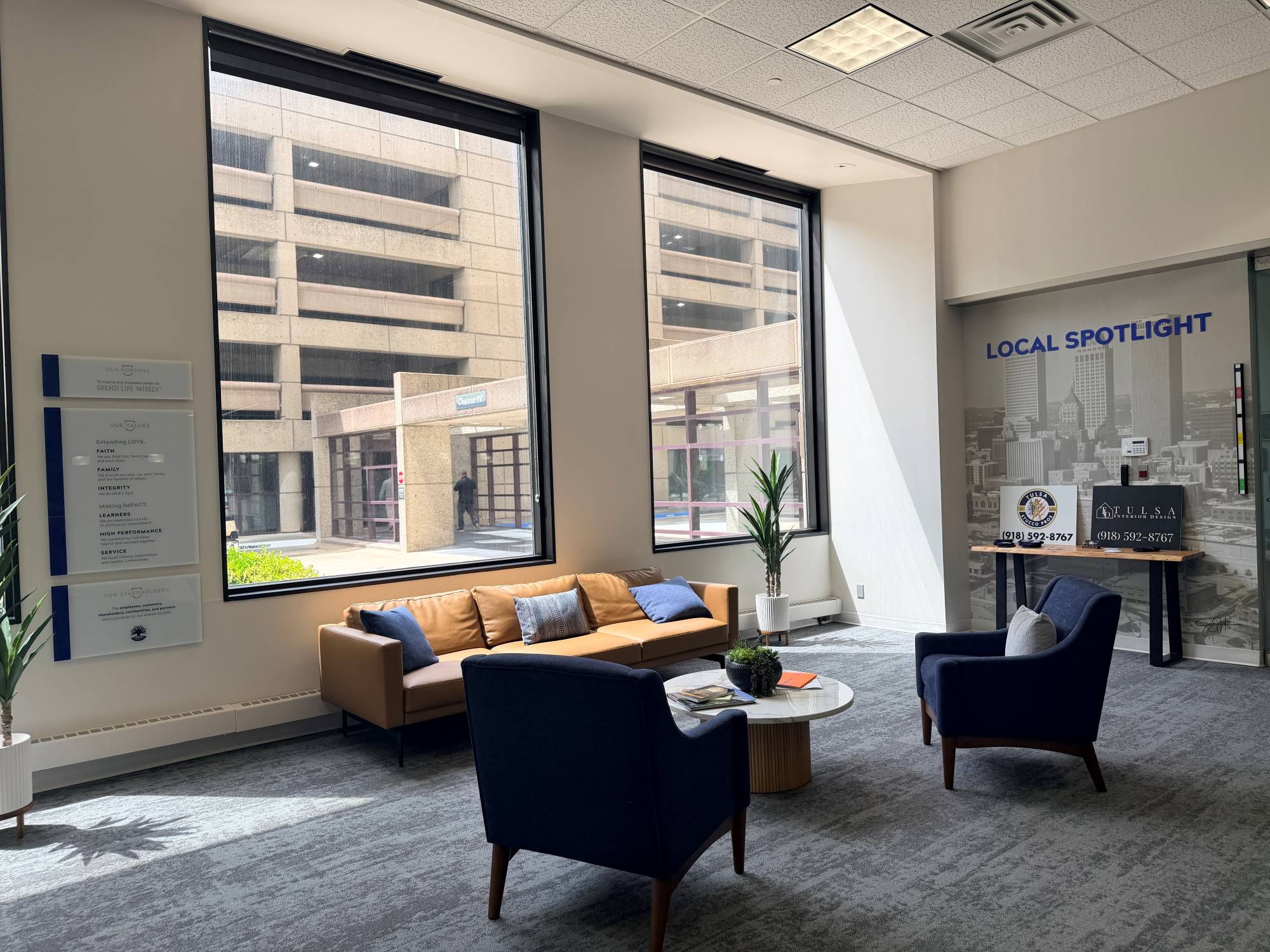 First United Bank - Tulsa - interior customer seating