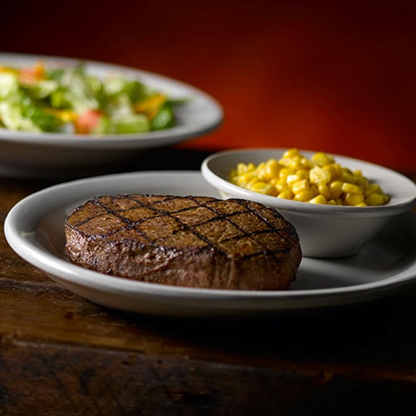 Sirloin with Corn and Salad