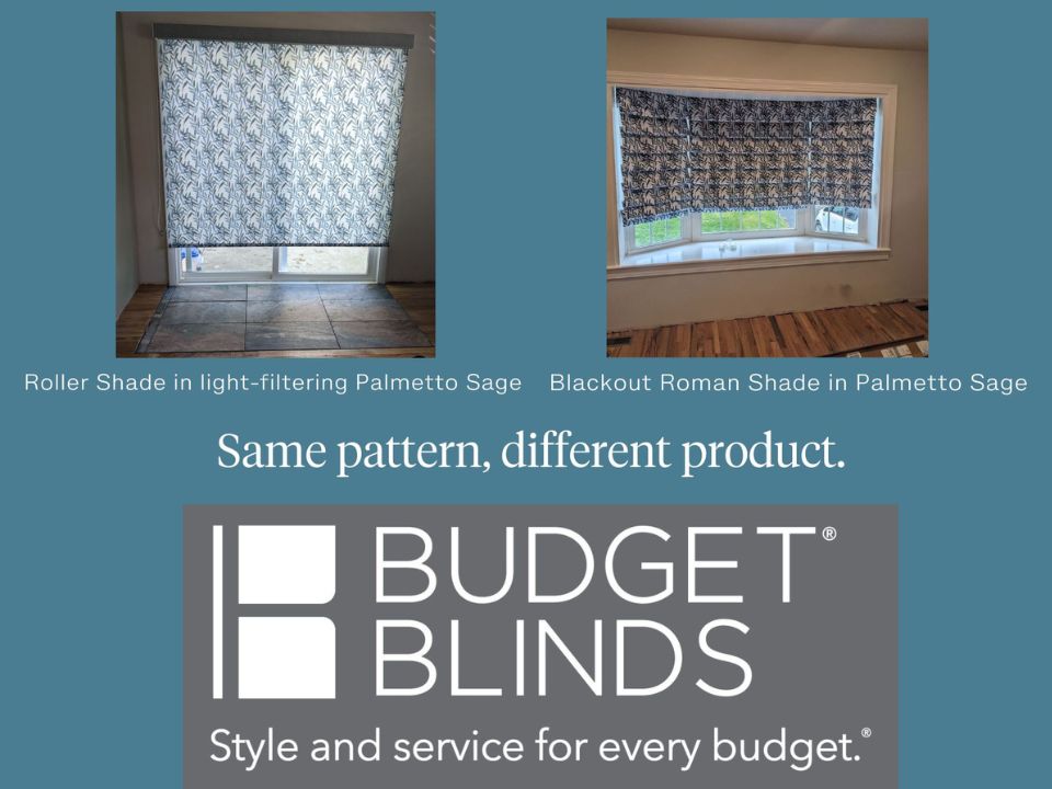 The same patterns on different products are available to custom coordinate your home's window treatments!