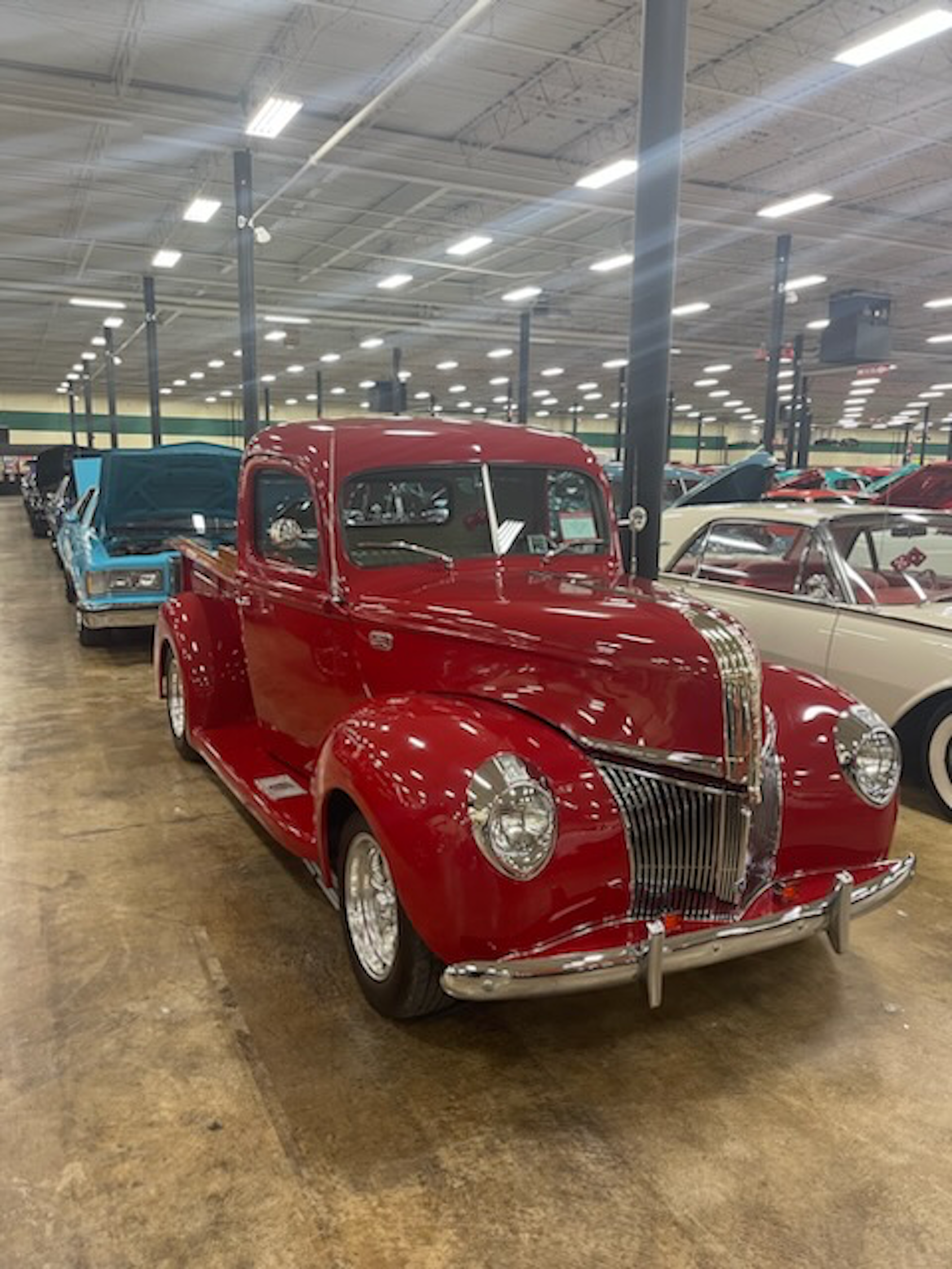 We always have a great time. at the Cabin Fever Antique Car Show at the Knoxville Expo Center