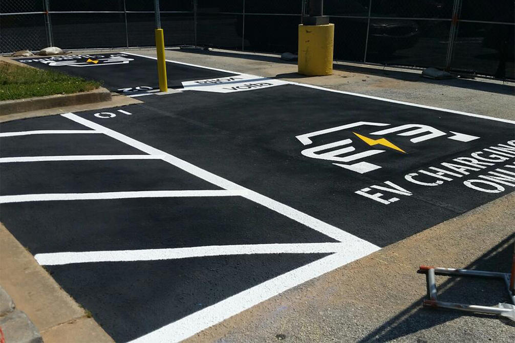 Parking lot sign installation Atlanta GA