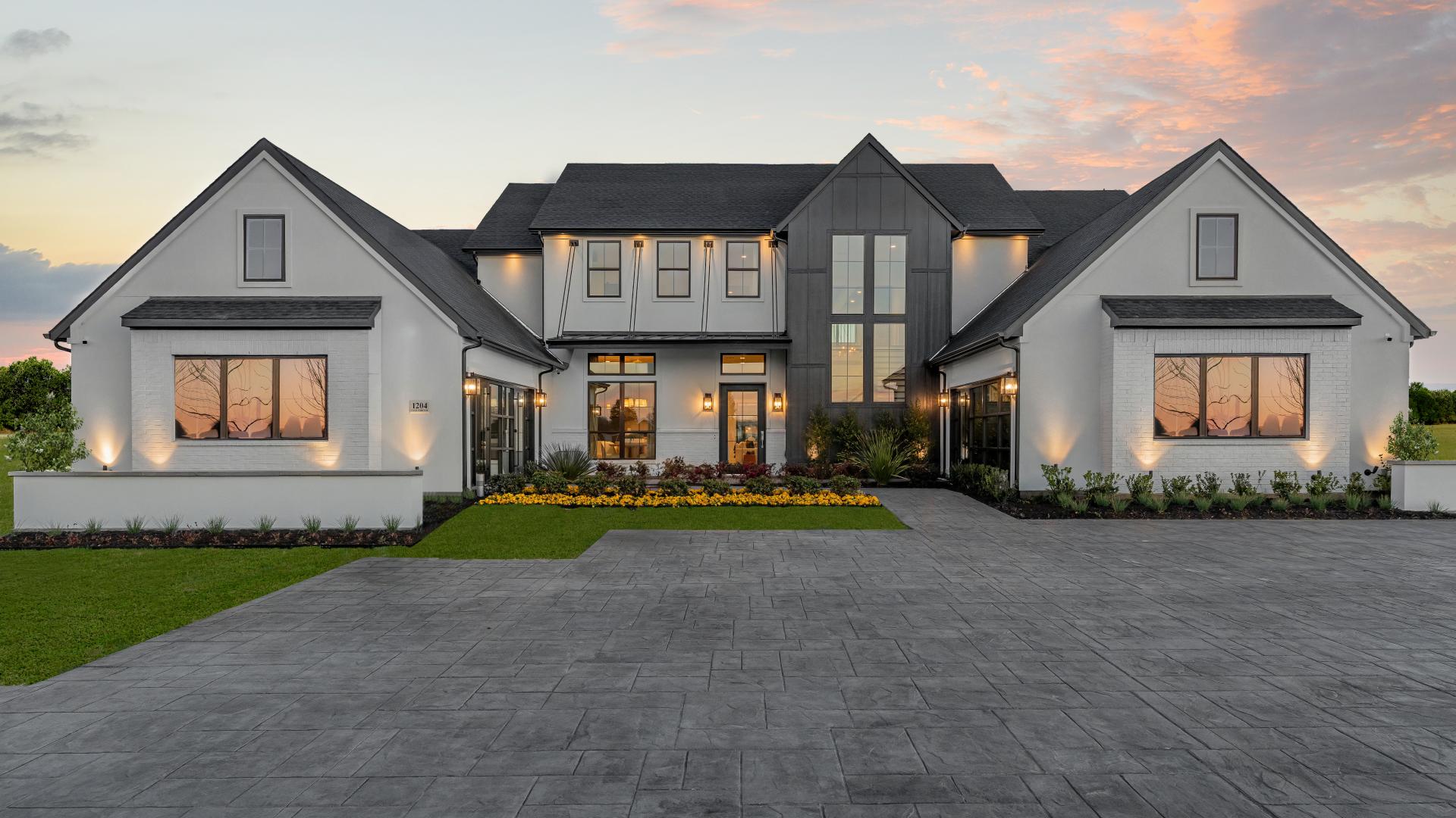 The striking Heidelberg Modern Farmhouse model home