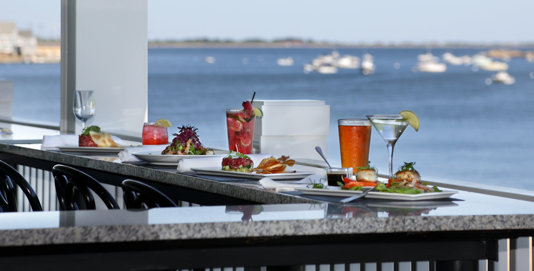 Outside Dining Overlooking Long Island Sound. Available year-round