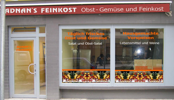 Ladenschaufenster mit Digitaldruck - Bergemann Beschriftungen München