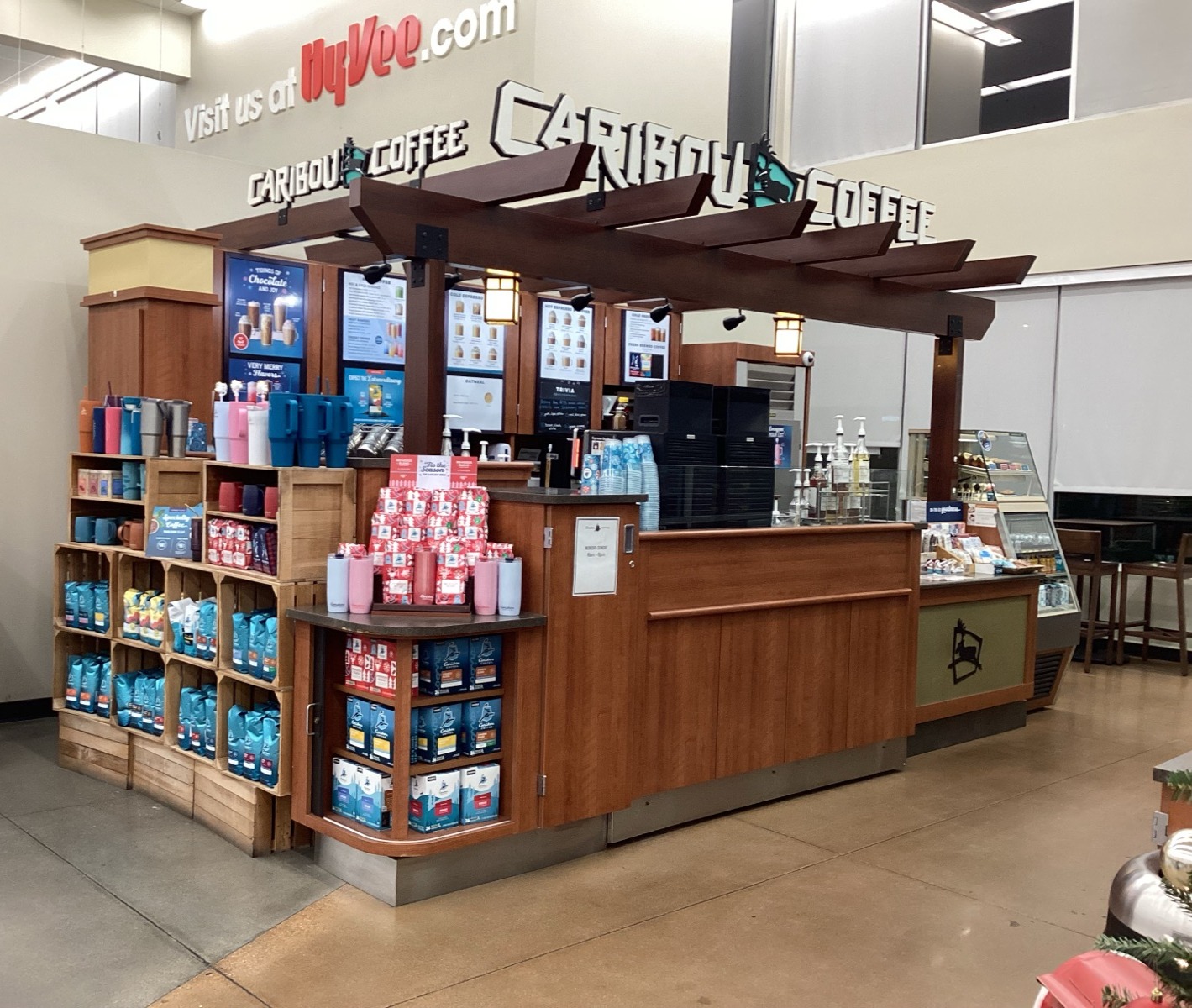 Storefront of the Caribou Coffee at 5010 O Street in Lincoln