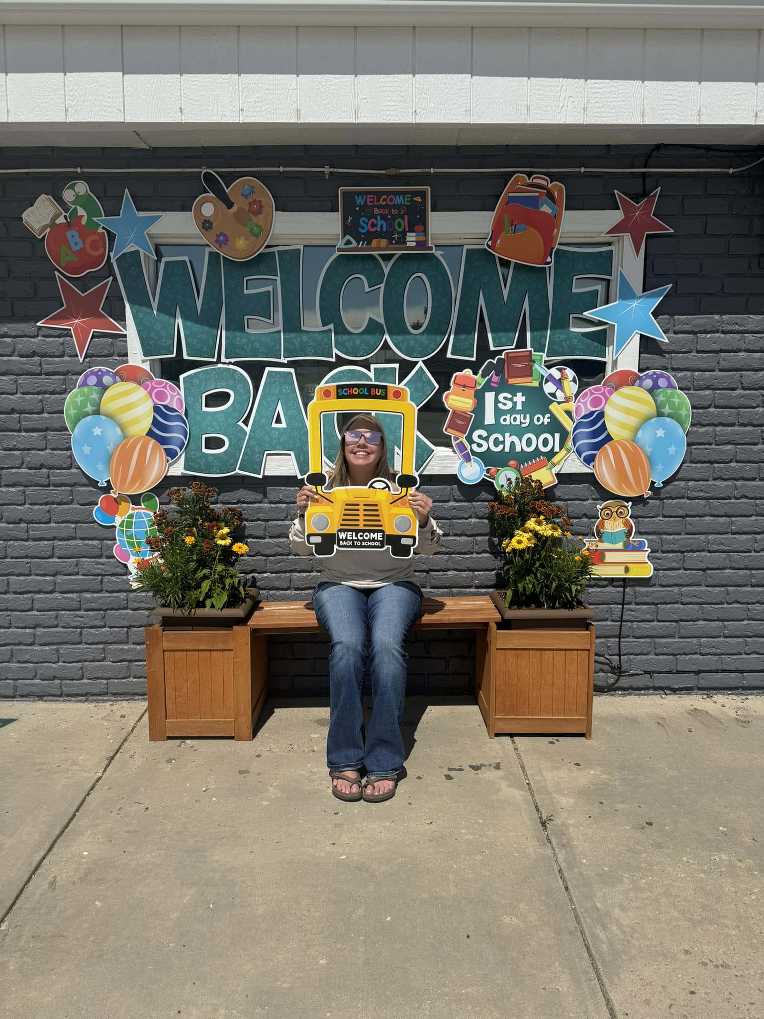 Welcome back to school photo location. 