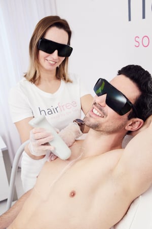 hairfree Behandlung, auch für den Mann