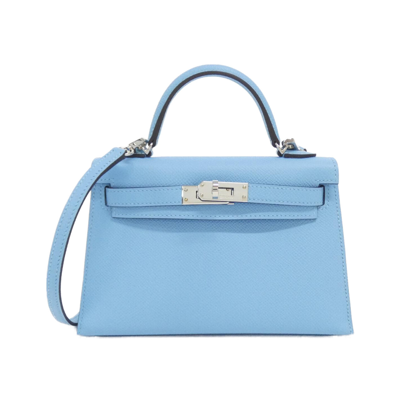 エルメス ミニケリー2 MINI 071302CK エプソン CELESTE シルバー金具 B刻印