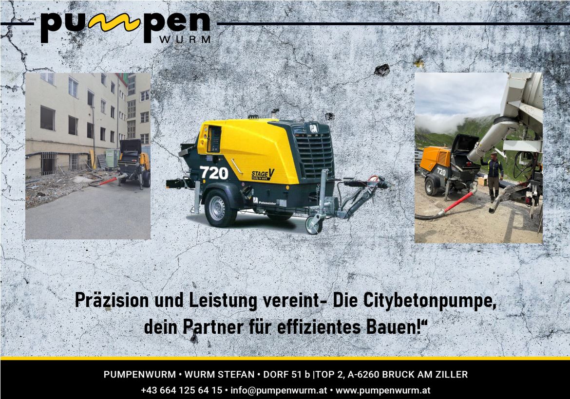 Bilder Pumpenwurm - Stefan Wurm | City-Pumpe & Betonpumpe im Zillertal