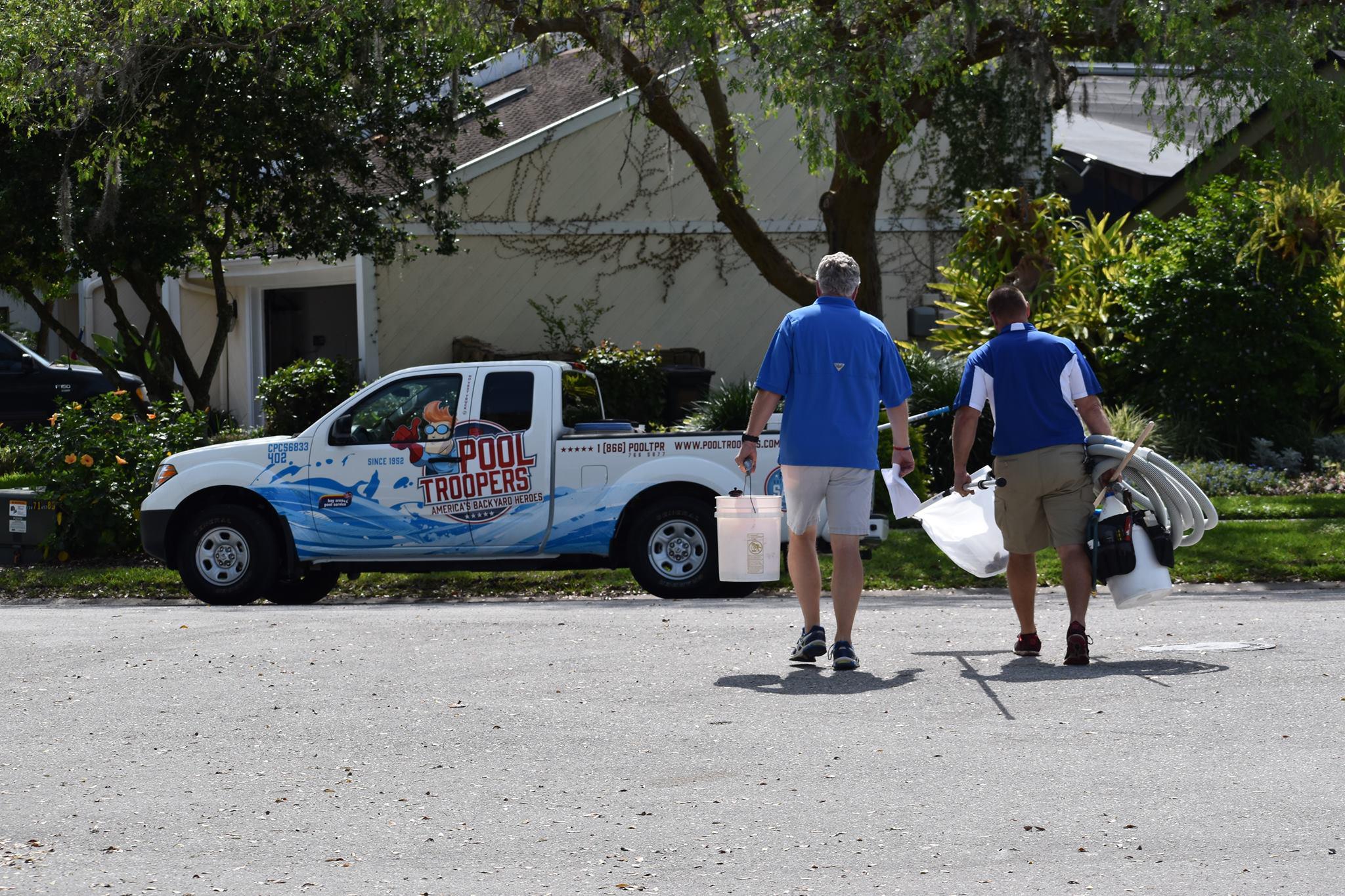 Pool Troopers Technicians by Service Truck Pool Troopers Cypress (281)358-1876