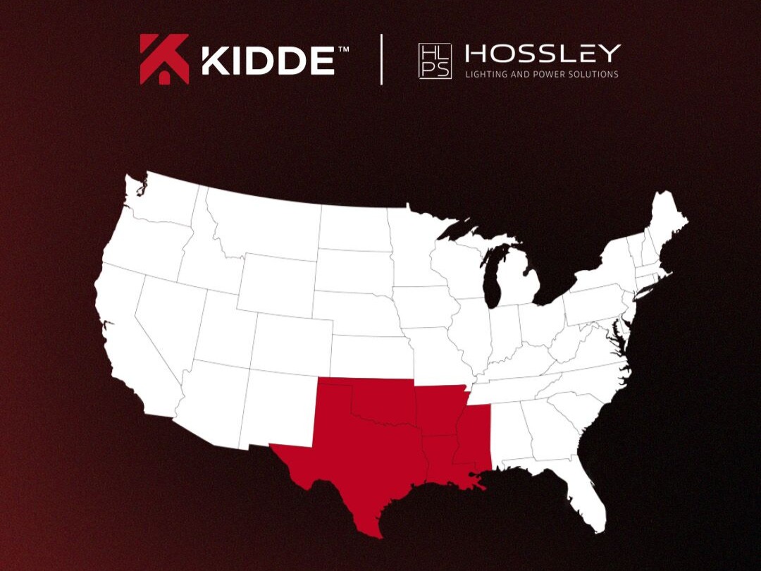Kidde Announces Hossley Lighting and Power Solutions as New Manufacturer Representative for Texas, Oklahoma, Arkansas, Louisiana, and Mississippi