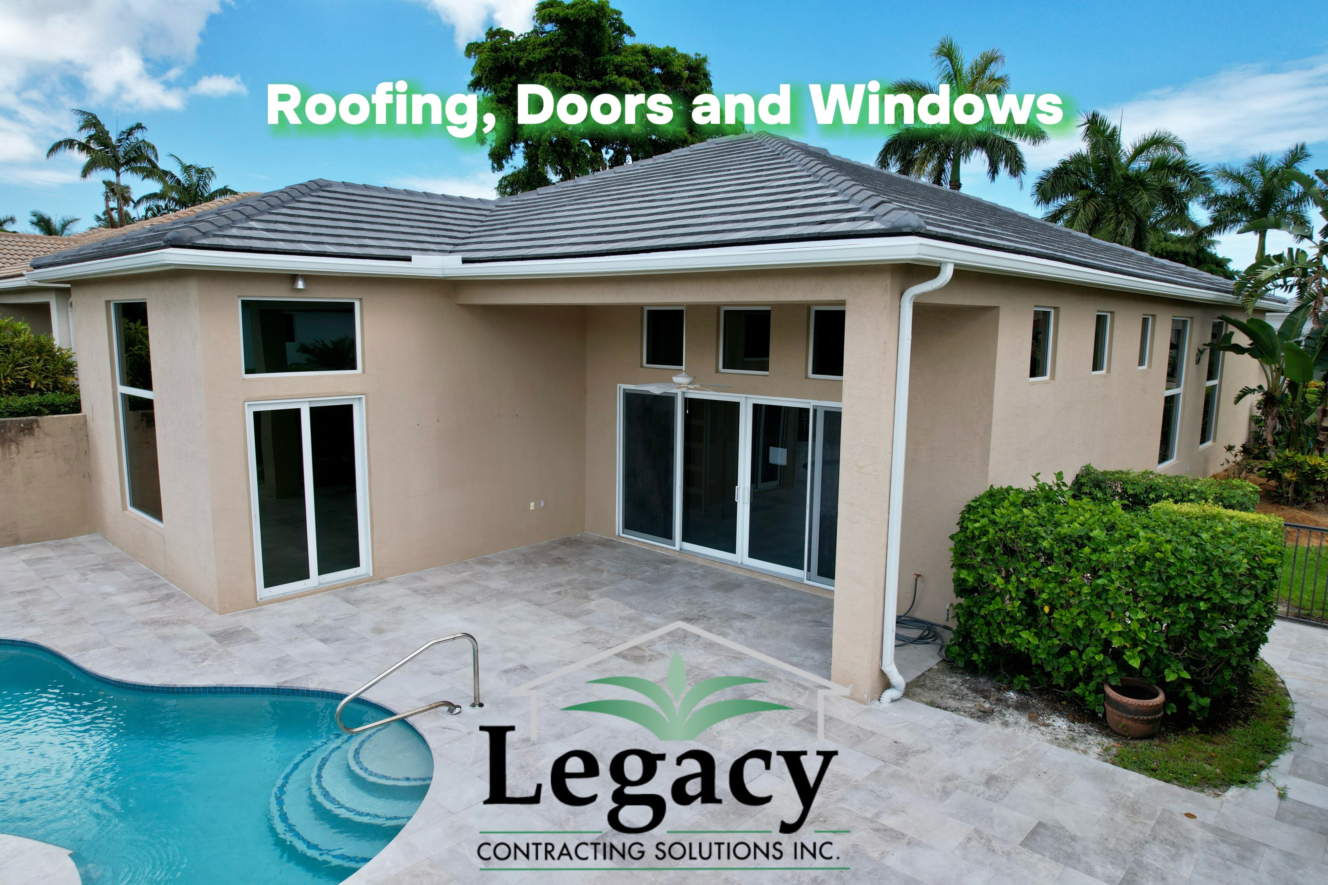 We installed all new impact windows and doors and did a full roof replacement for this customer in Palm Beach Gardens. Complete makeover!