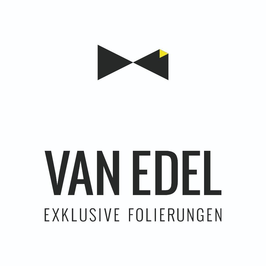Logo Van Edel - Beschriftung - Möbelfolie - Autofolie - Textildruck