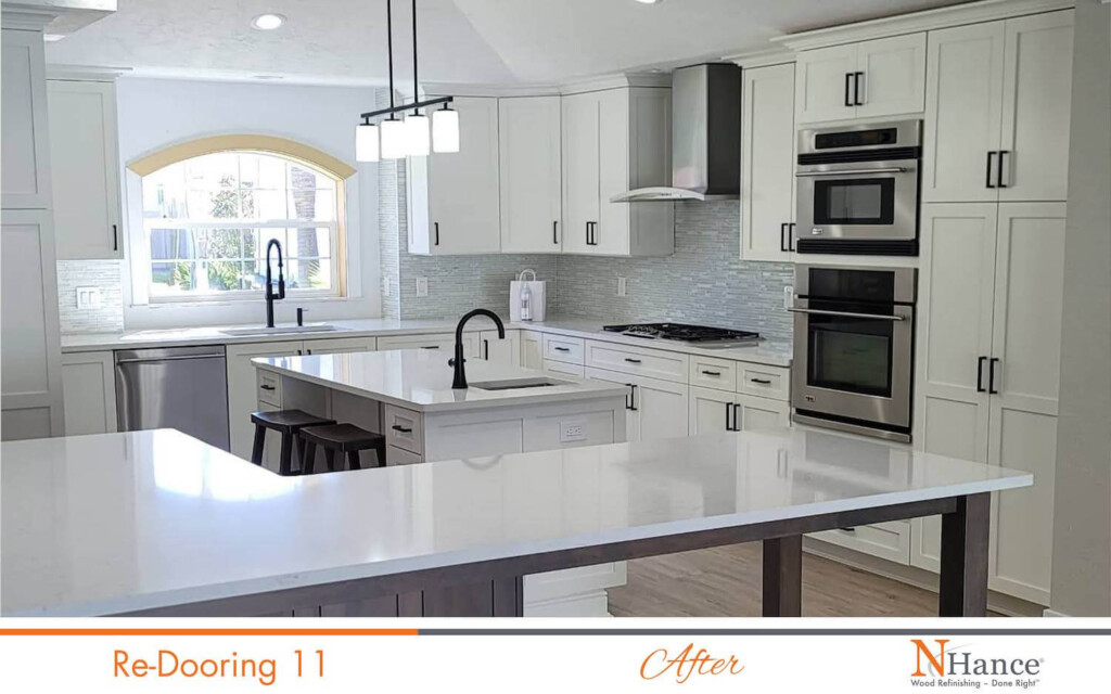 after cabinet refacing