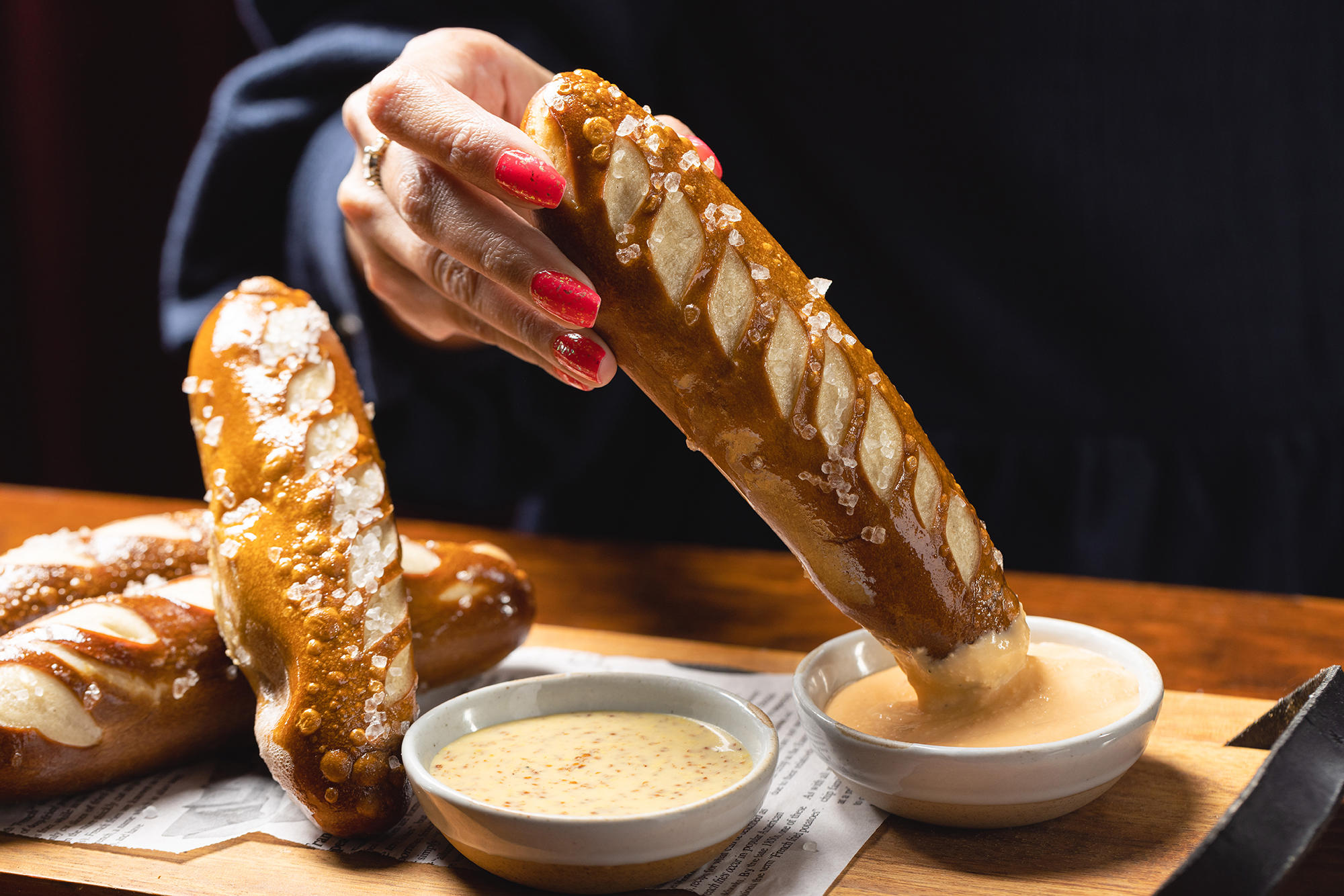 The Independent's Bavarian Pretzel Sticks are perfect snack before your Broadway show in the Theatre District