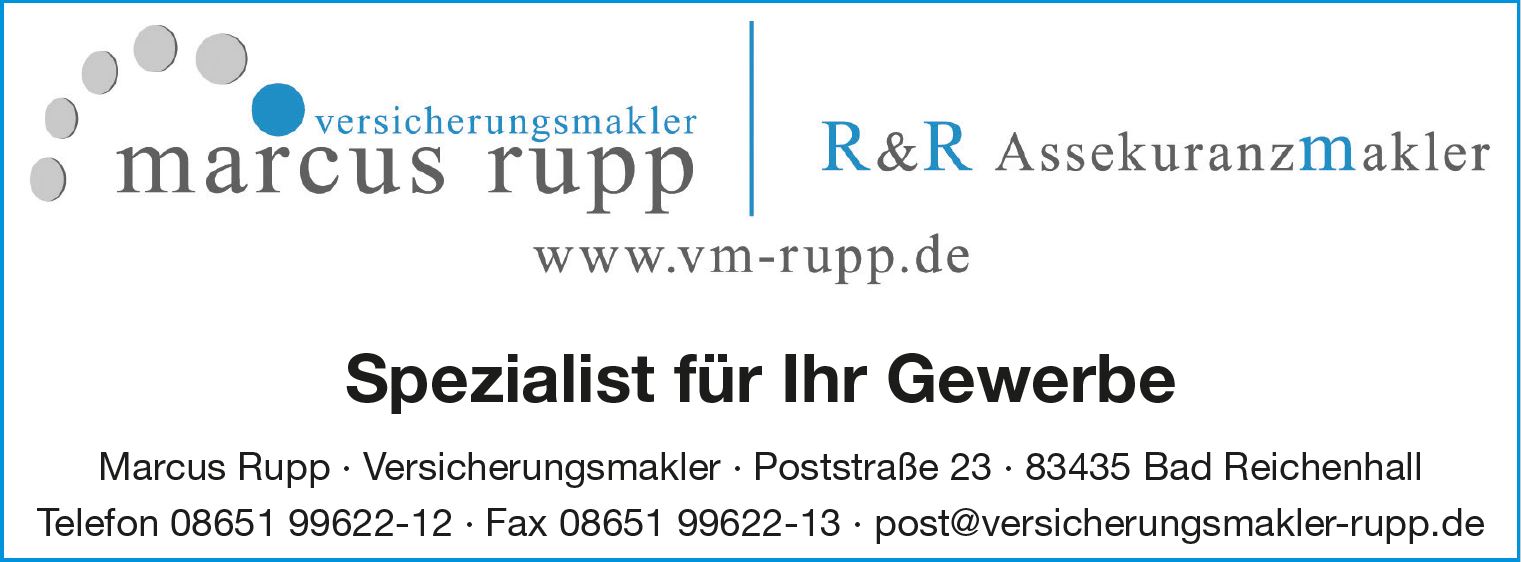 Versicherungsmakler Marcus Rupp, Poststr. 23 in Bad Reichenhall