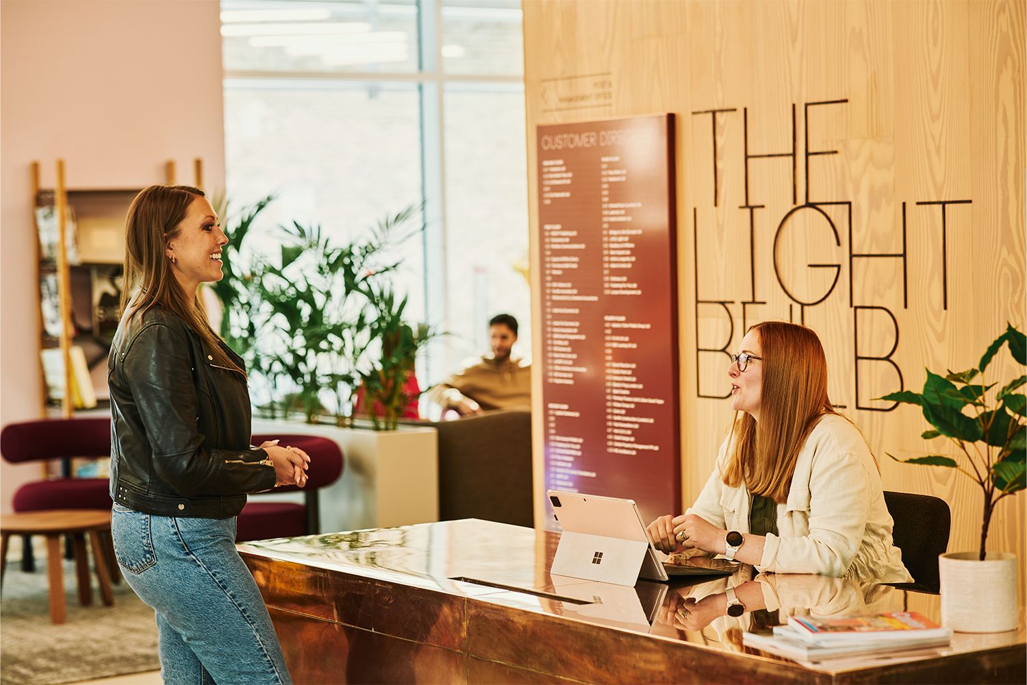 The Light Bulb Reception, offices to rent Southfields Workspace® | The Light Bulb London 020 3813 3616