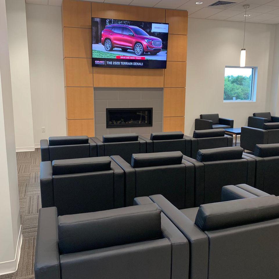 Patriot Buick GMC service and sales waiting room in Boyertown, PA