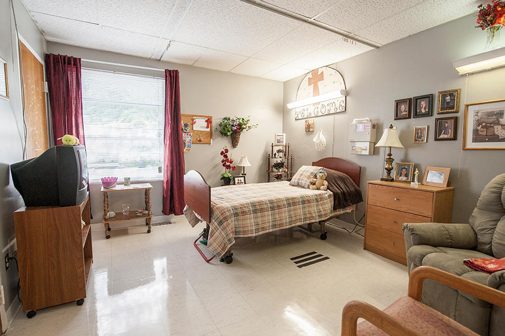 One of the patient bedrooms in our assisted living facility