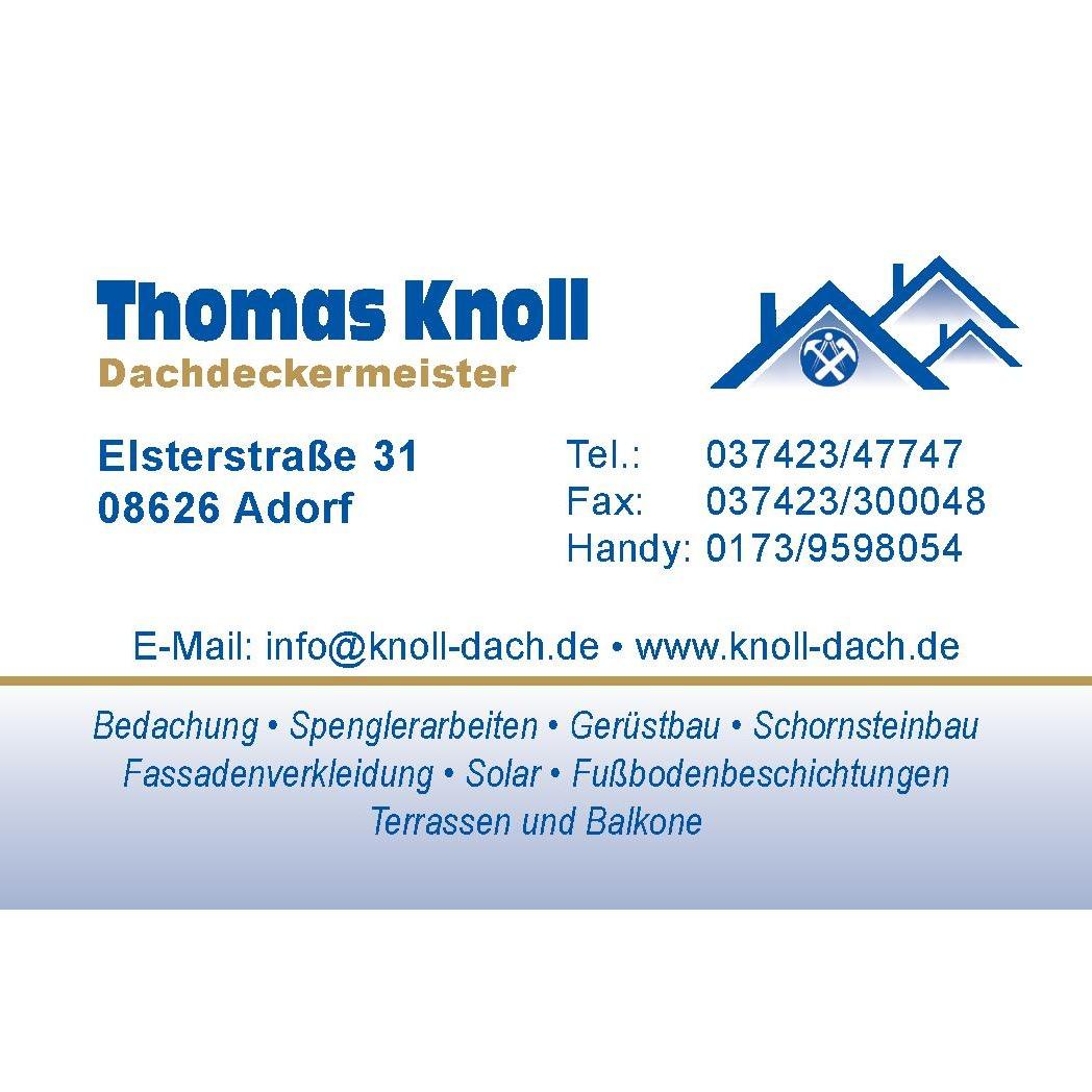 Dachdeckermeister Thomas Knoll in Adorf im Vogtland - Logo