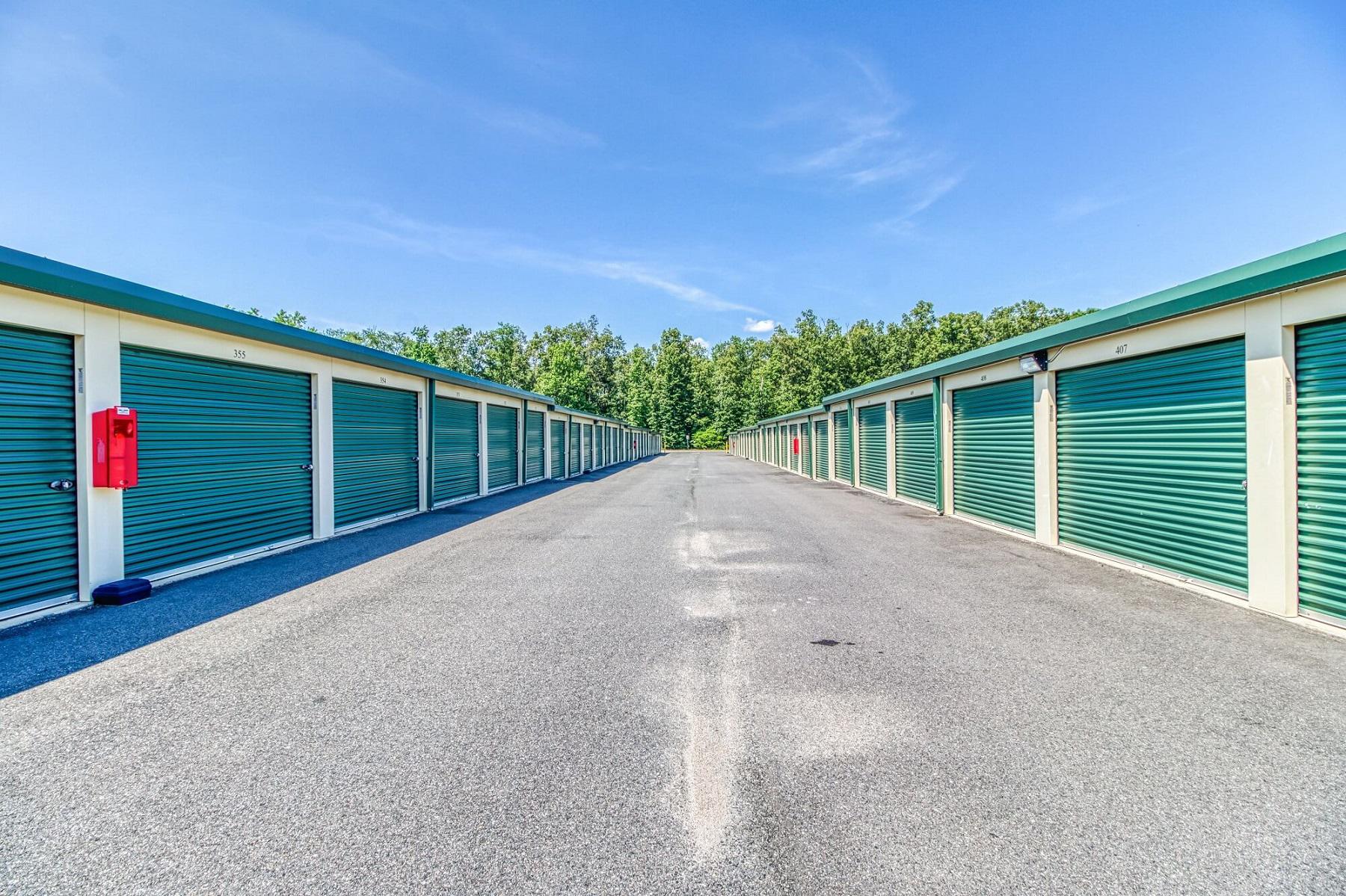 Drive-up storage units.