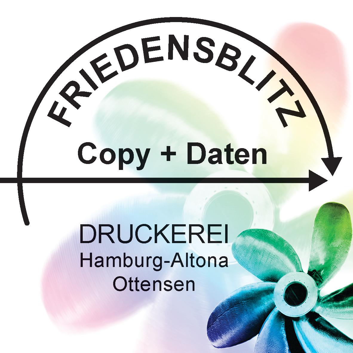 Logo Friedensblitz Copyshop Digitaldruck Hamburg Ottensen - Altona