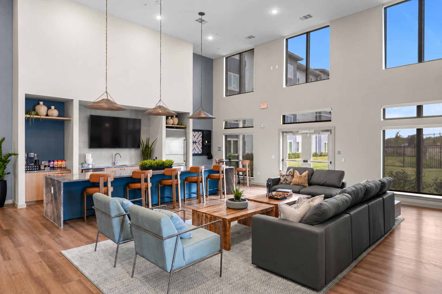 Resident Center at the new Cyrus Apartments in Northeast Austin 