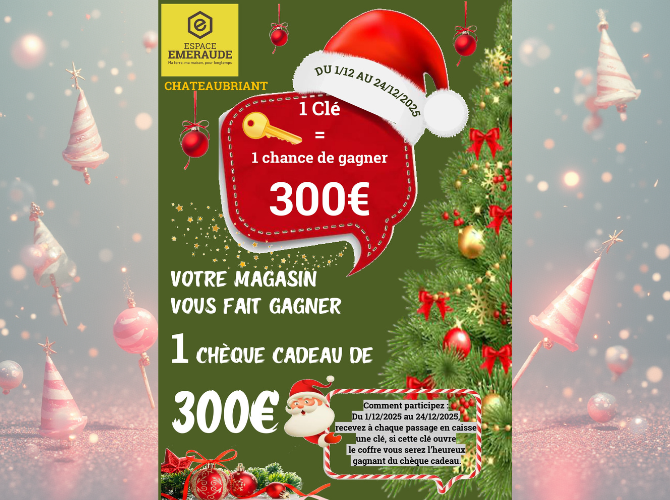 Tentez de gagner un chèque cadeau de 300€ !