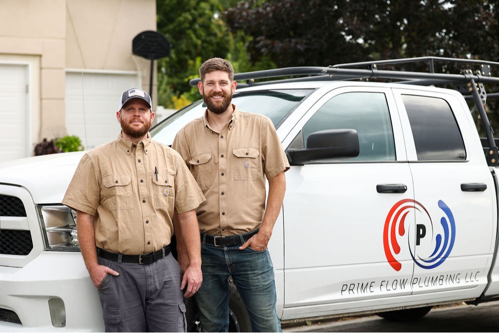 The owners of Prime Flow Plumbing, Paul and Jeron.