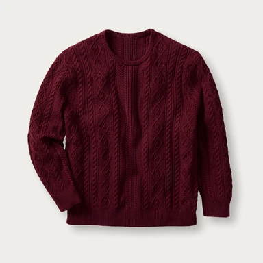 Maroon cable knit sweater