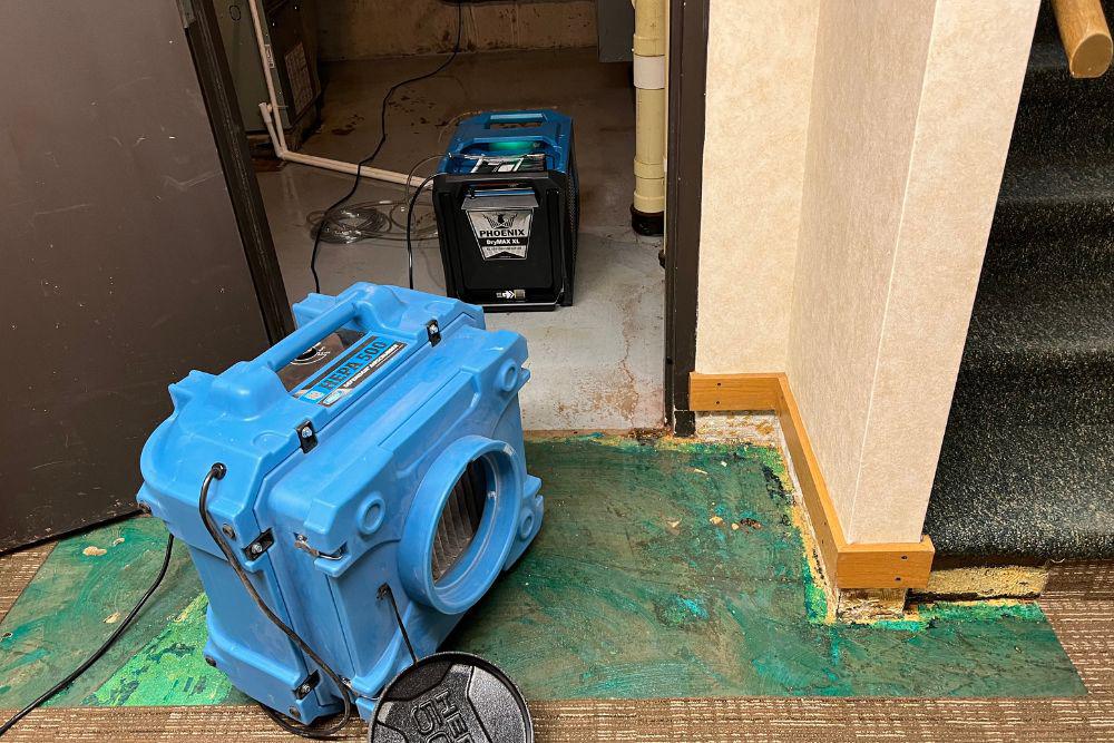 Pictured here is Minneapolis water damage in an office building.