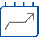 Uptrend graph icon.