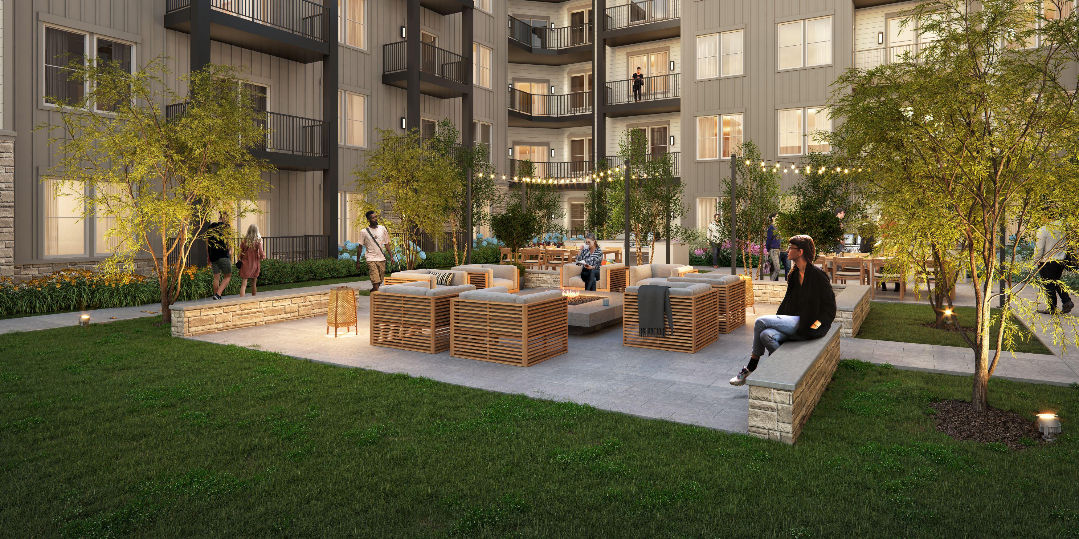 Courtyard lounges & fire pits