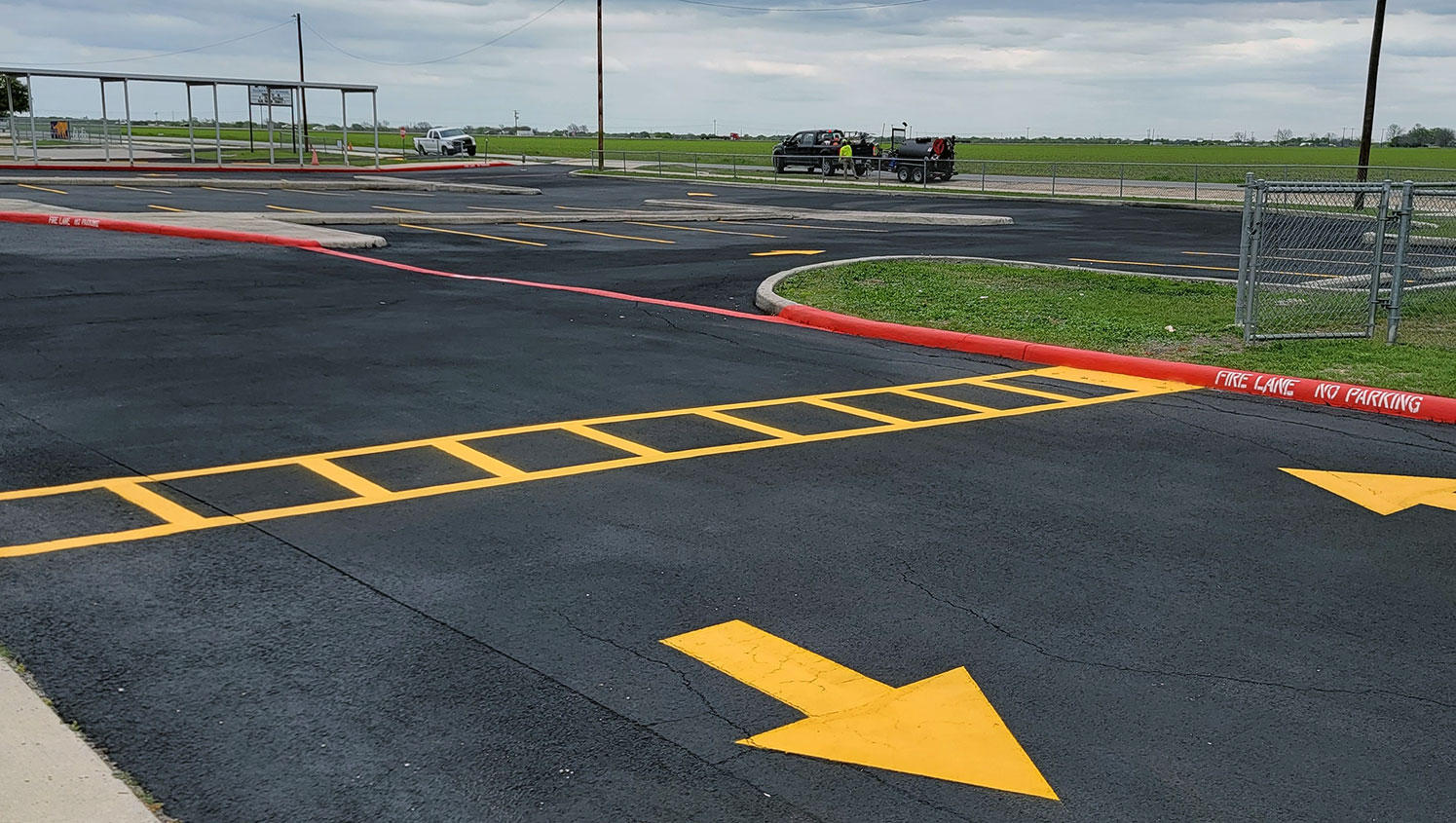 Image of Thermoplastic Pavement Markings by G-FORCE San Antonio TX
