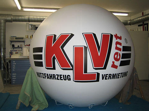 Werbeballon rund - Bergemann Beschriftungen München